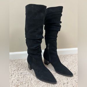 Blondo Tall Black Suede Waterproof Boots